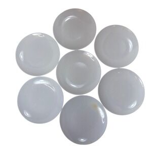 Vintage Prolon 7201 White Melamine Dessert Plates Set of 7 MCM 5.75 Inch